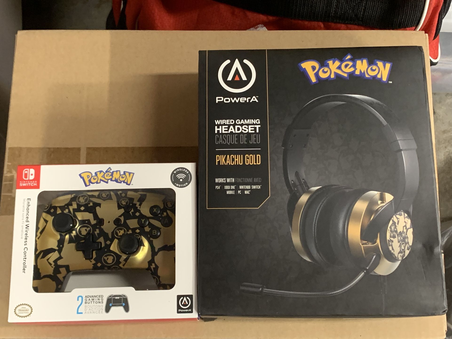 Nintendo Switch Pikachu Gold Wireless Controller/Headset