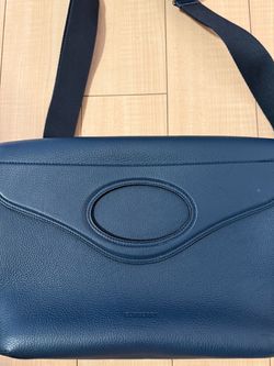 BURBERRY Pocket blue cowhide leather shoulder bag crossbody shoulder bag