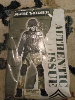 Skull soldier Halloween costume kids