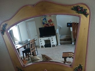 Antique Beveled Mirror (Hanging)