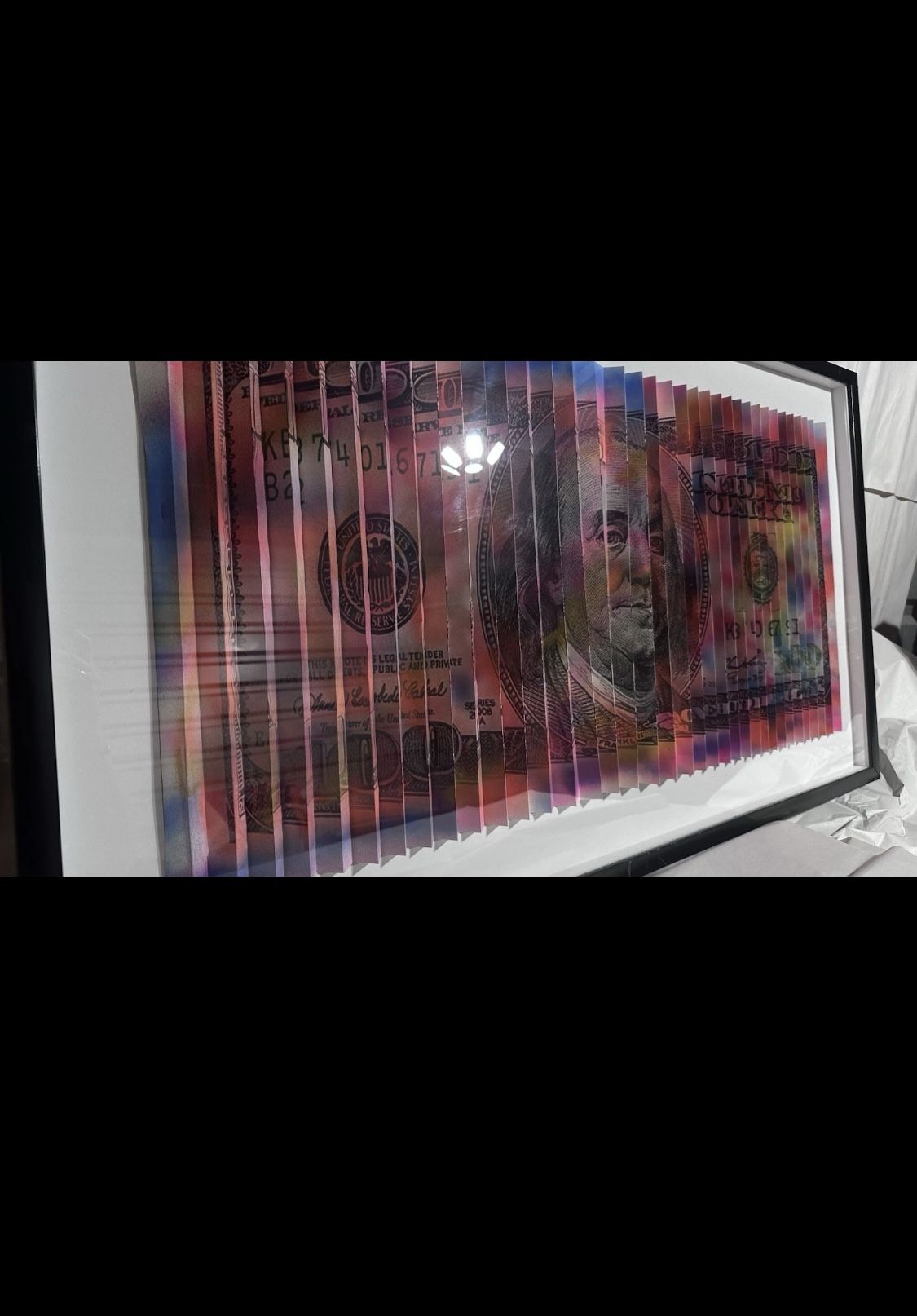 "$100 Bill" by E.M. Zax a Original hand painted Polymorph