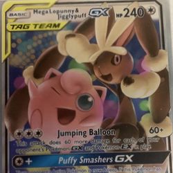 Mega Lopunny And Jiggly Puff Pokemom Trading Card 