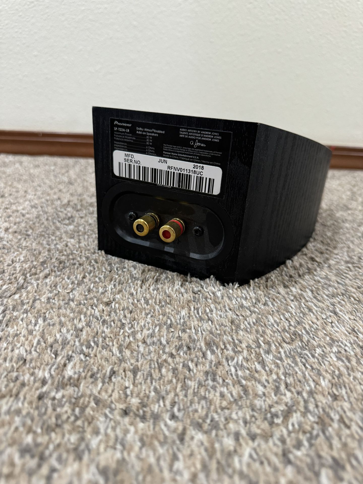 Pioneer SP-T22A-LR Add-on Speaker designed by Andrew Jones for