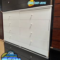 White Eight Drawer Dresser New Chest Cajonera Comoda 