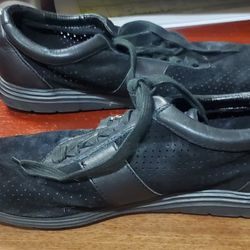 Cole Haan Women's Bria Grand Sport OXII Black Suede Leather Sneakers 8