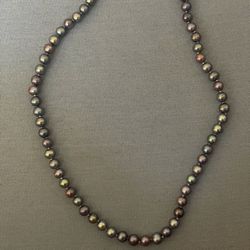 14K Black Peacock Necklace