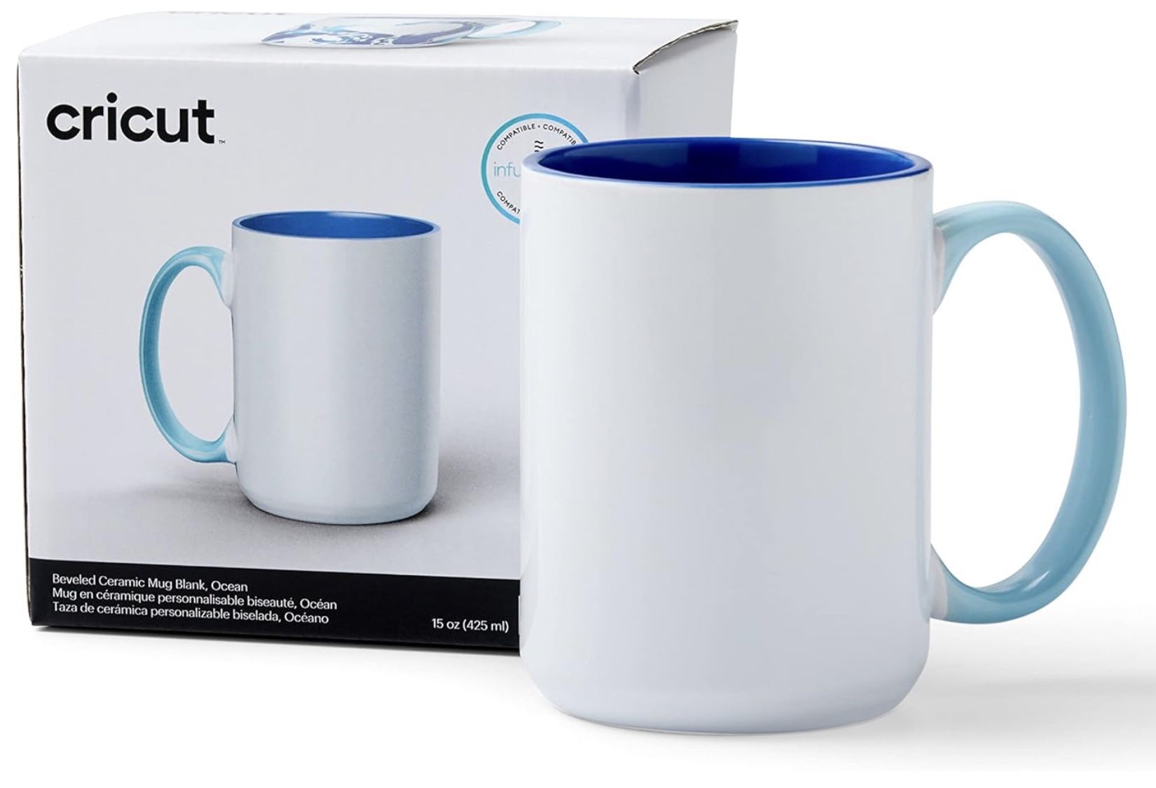 Cricut 15 oz Beveled Sublimation Mugs