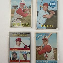 4 Card Topps Pete Rose BASEBALL ⚾️ CARD LOT