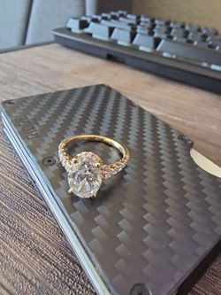 Gold Oval Stone Engagement Ring