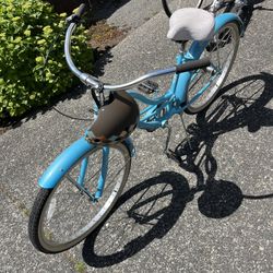 Women’s Bicycle And Helmet