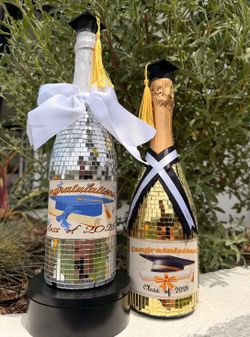 Decorative Graduation Champagne and Cider Bottles