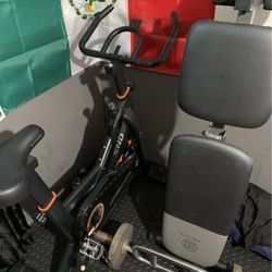 Exercise Bike & Bench Gym Equipment 