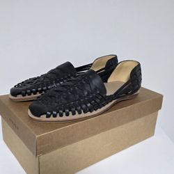 Brand New - Nisolo Men's Leather Huarache Sandal In Black - Size 12