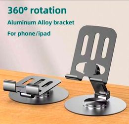 cellphone holder, rotating, metal