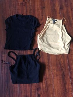 Halter tops and ruffle crop top