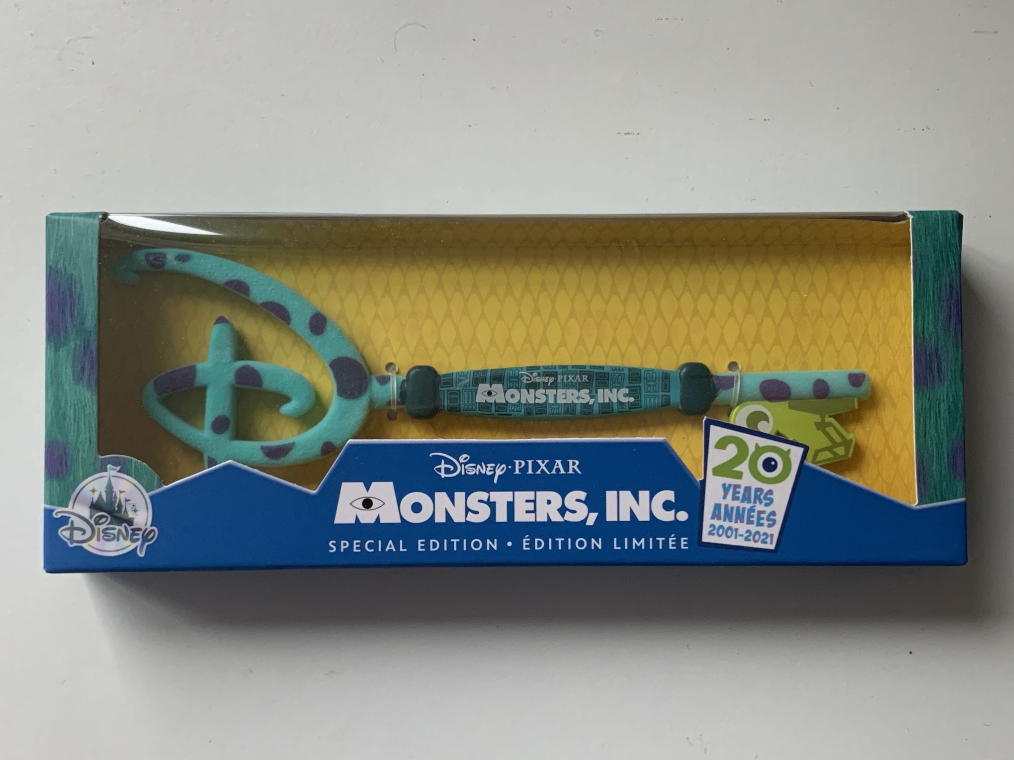 DISNEY STORE PIXAR MONSTERS INC SPECIAL EDITION COLLECTORS KEY 20TH ANNIVERSARY Cash only