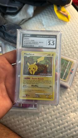 CGC 5.5 Pikachu 94/123 Mysterious Treasures Burger King