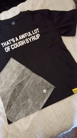 That’s A Awful Lot Of Cough Syrup by Desto Dubb Graphic Tee – Black (Size Large)