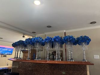 Wedding silver center pieces 24