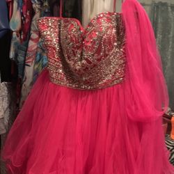 Beautiful Hot Pink Formal Or Party Dress