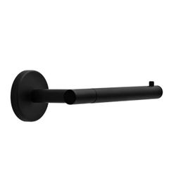Delta Lyndall Wall Mount Euro Single Post Toilet Paper Holder Bath Hardware Accessory in Matte Black