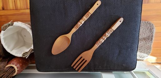 Wooden spoon and fork