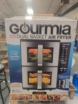 11 qt Gourmia dual basket airfryer toaster oven cook