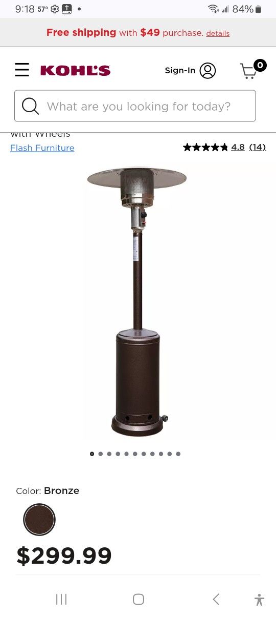 Patio Heater With A Propane Tank Still Has Propane In It