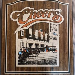 Vintage Cheers Dart Board Cabinet  W/dart Board