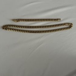 Gold Filled Chain And Brazalete 14kt