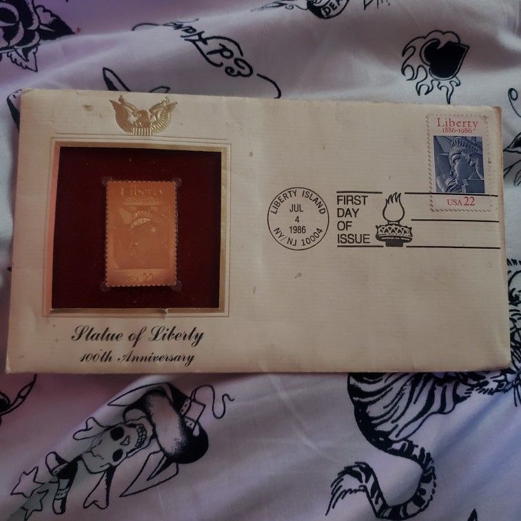 Statue Of Liberty Gold Stamp
