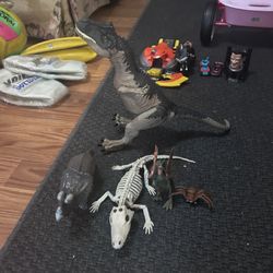 Dinosaur & Creature Toy Lot – T-Rex, Skeleton & Monsters