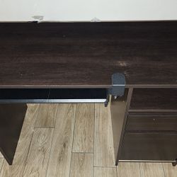 Desk With Keyboard Undertray/Headphone Holder
