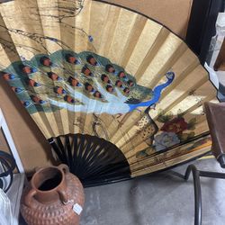 Large Asian fan Art 