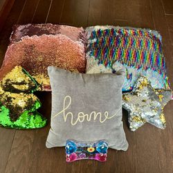 Reversible sequin pillows that make great fidget and sensory toys