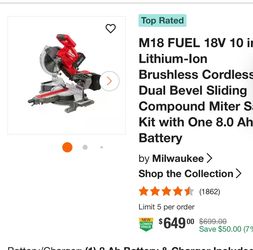 Milwaukee 10” Dual Miter Saw Kit