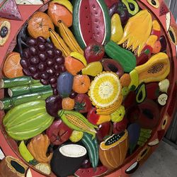 Vintage Imported Wooden Hand Carved Table and Chair Set