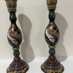 Hand Painted Candle Stick Holder