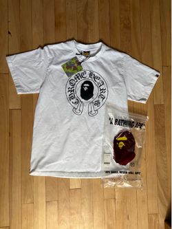 A Bathing Ape BAPE Black Graphic Logo Ape Head Tee M Cotton Crew