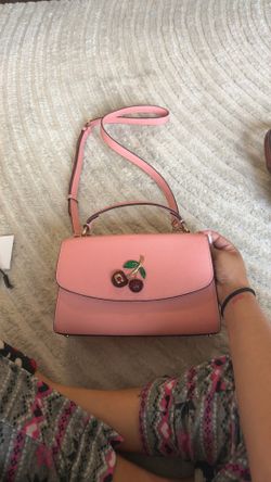 Coach cherry leather crossbody