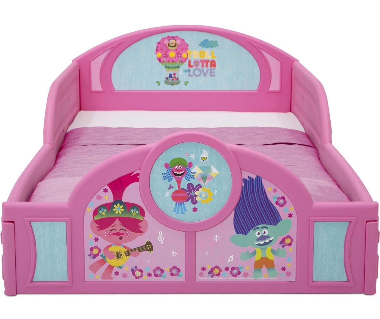 New! Trolls- Toddler Bed- Mattress Not Included 