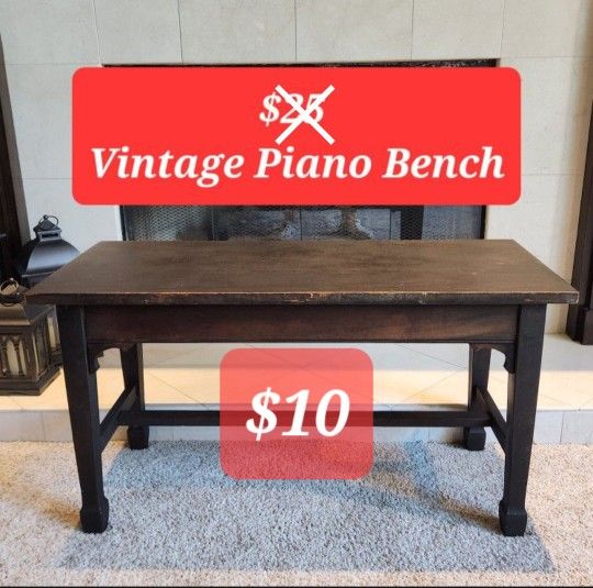 $10 Vintage Piano Bench