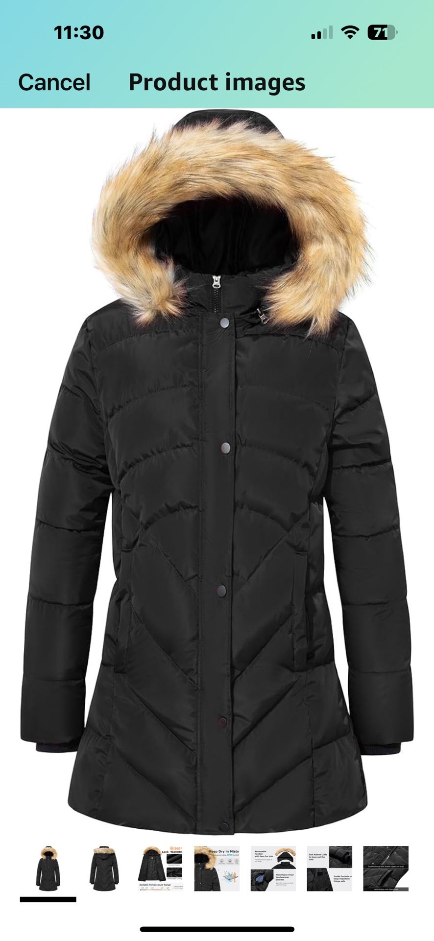 Brand New Women’s Winter Coat W/Removable Hood & Faux Fur Trim, Waterproof, Sz 3X