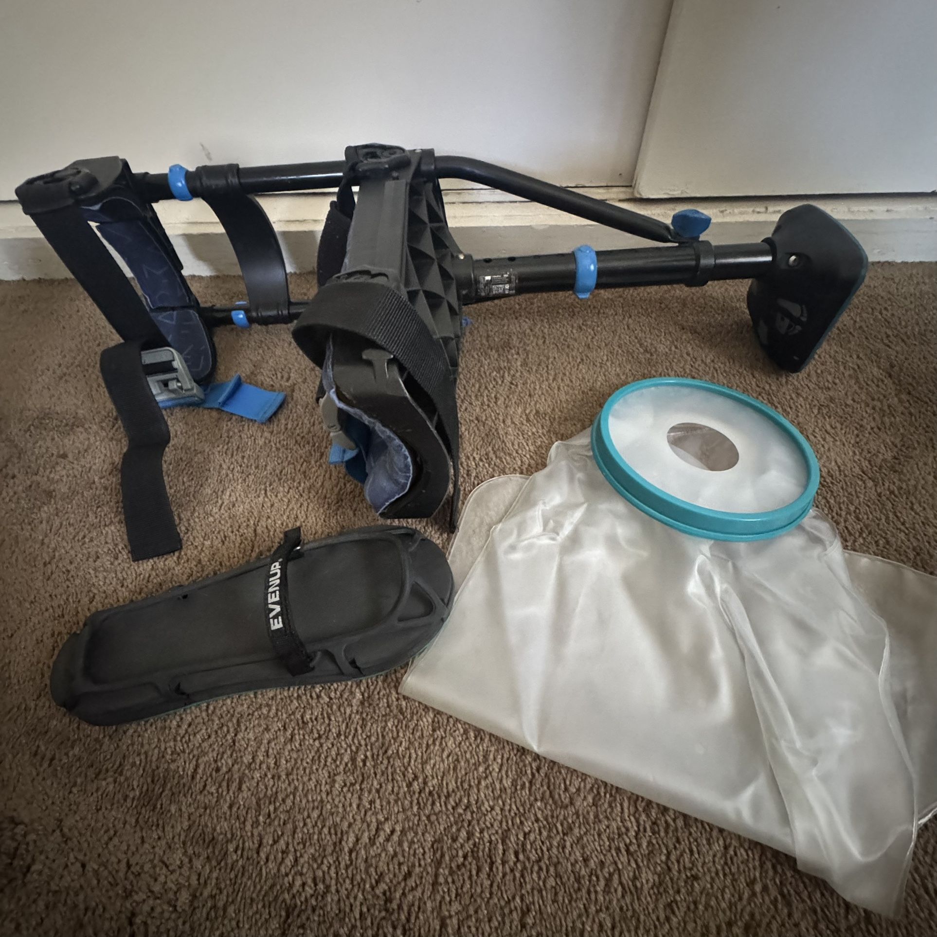 I Walk, Cast Cover For shower leg water proof , And Even Up Shoe Balancer Size Medium 