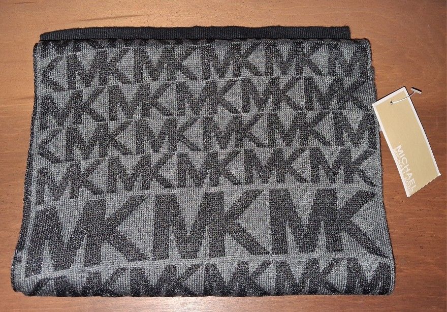 Michael Kors Black Logo Scarf
