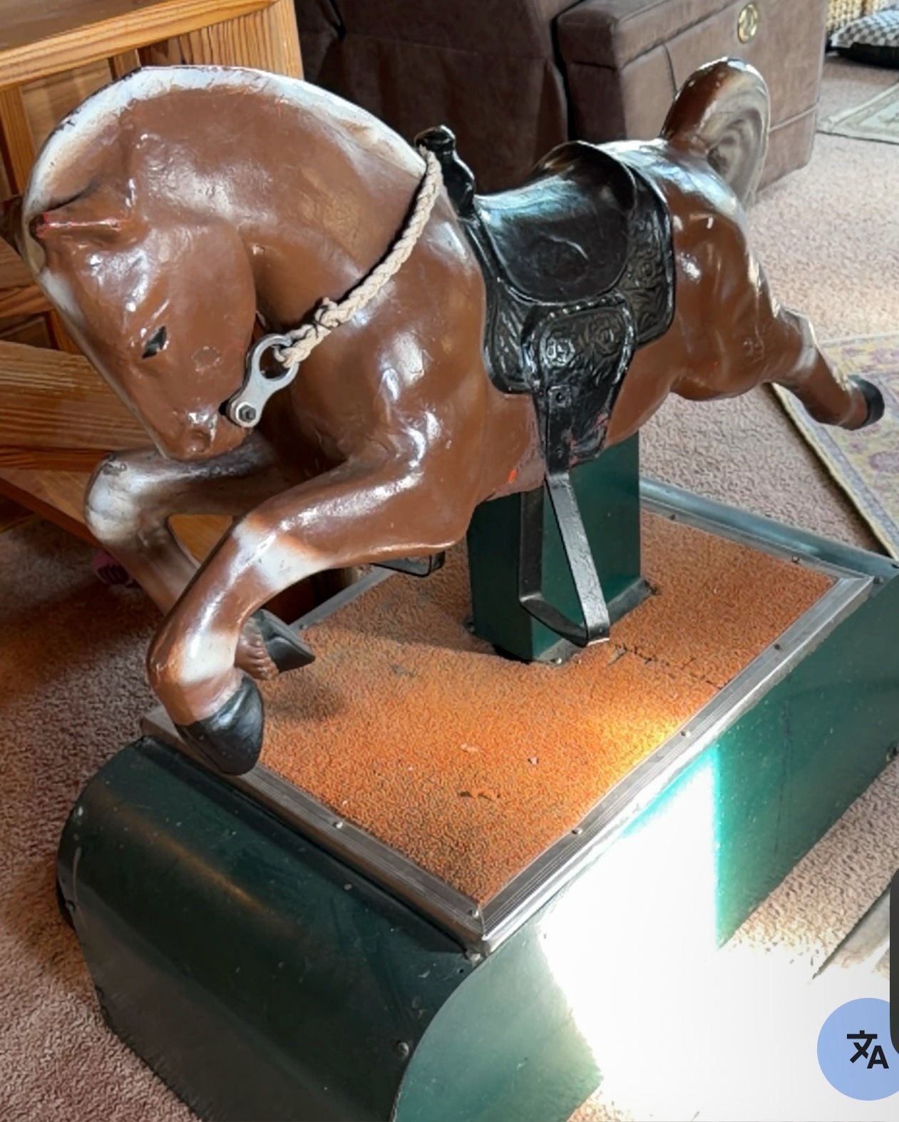 Vintage Rocking Horse Ride. 1950-70โs