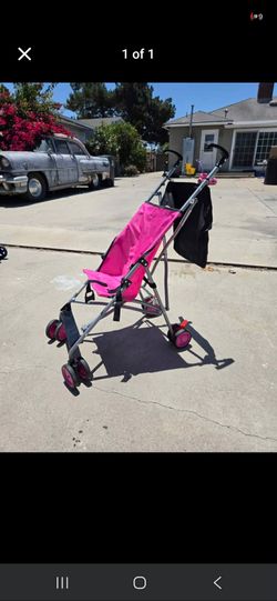 Pink stroller