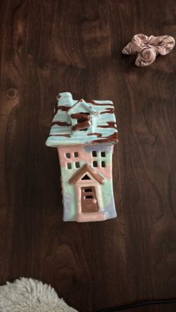 Pastel hand painted haunted house decor