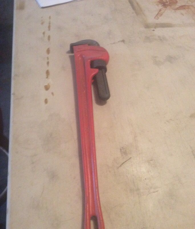 Ridge 24” pipe wrench 35.00