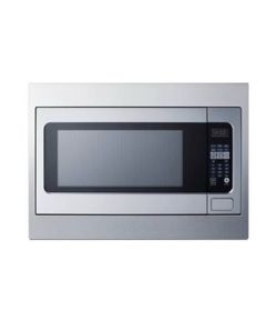 Summit SMBI27TK27 27” Built-in Microwave with Trim Kit, Stainless Steel